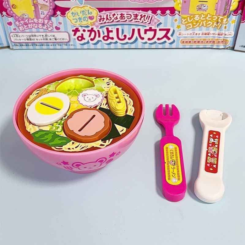Japanese Eating Lifestyle - 日本のシミュレーションヌードルラーメンセット楽しい人形食べる餌を与える食品おもちゃかわいいヌードル子供ままごとおもちゃ誕生日ギフトセット