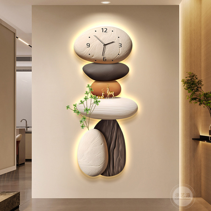 Japanese Luxury Lifestyle - 和風のユニークな壁掛け時計セキュリティデザイナー美的高級アート壁掛け時計装飾モダンな壁掛け時計装飾