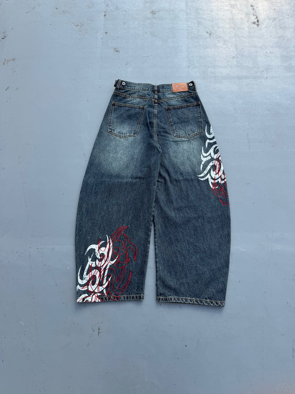原宿ゴシック Y2K デニムパンツユニセックスハイストリート - Japanese Lifestyle Goods のレビューと価格