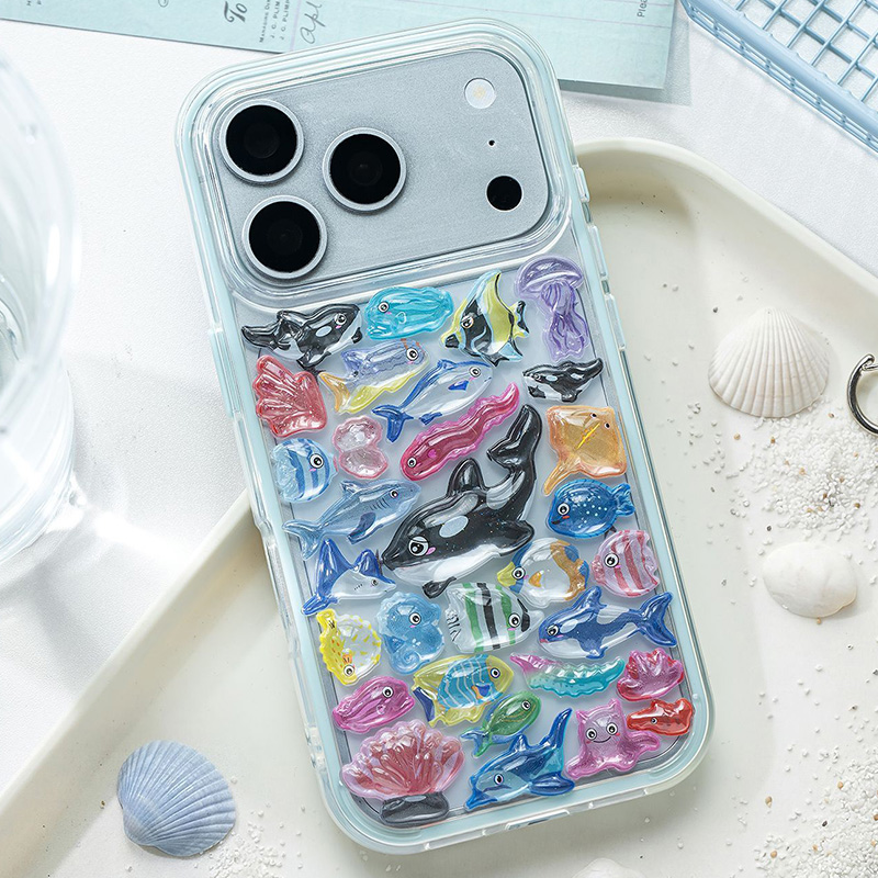 和風漫画海洋生物 3D レリーフクリスタルステッカーかわいい - Japanese Lifestyle Items のレビューと価格