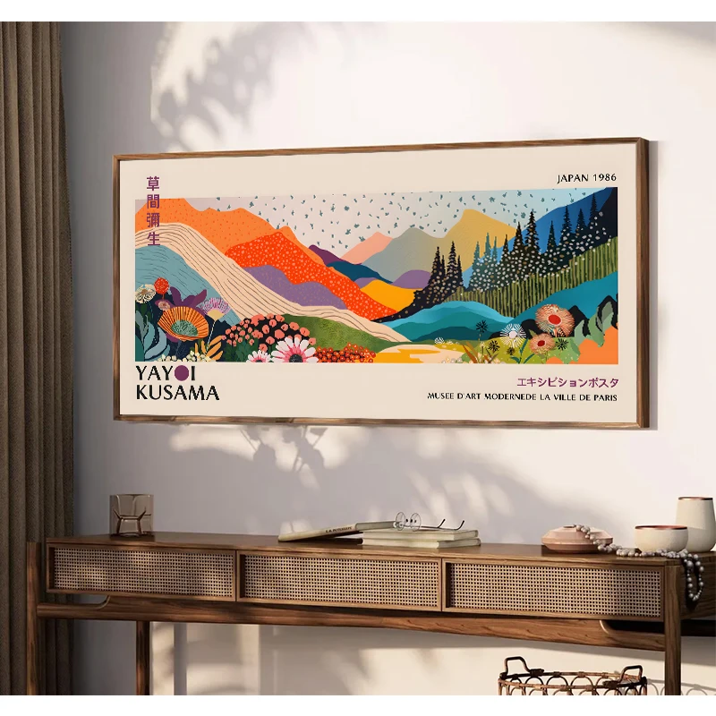 草間彌生花展ポスターキャンバス絵画プリント日本の壁アート画像 - Japanese Kids Lifestyle のレビューと価格