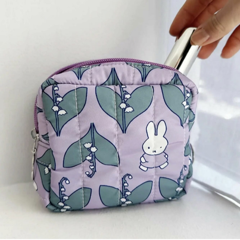 かわいい和風ミッフィーウサギの花柄プリント正方形の化粧バッグ - Japanese Lifestyle Goods のレビューと価格